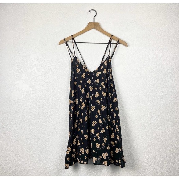 Brandy Melville Dresses Brandy Melville Black Floral Allover Print